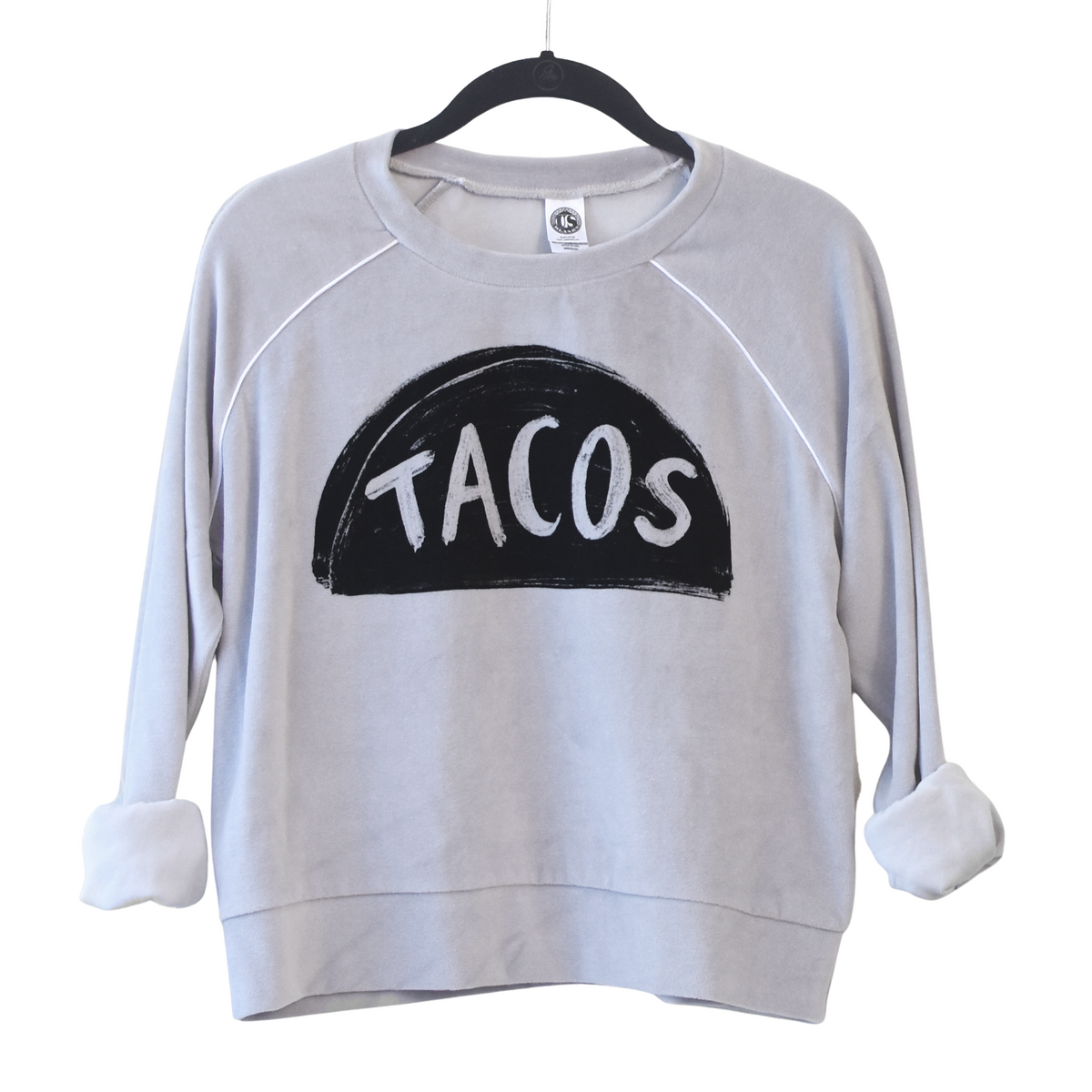 Taco Tuesday Sweatshirt, Velour Tracksuit Women, Crop Top Teen Gift