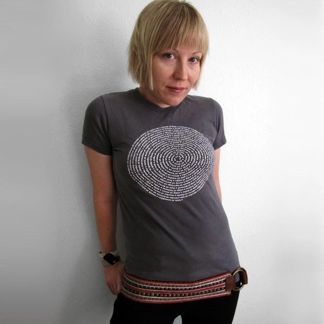 Charcoal Gray Animal Collective Nouns Womens T-shirt by Xenotees