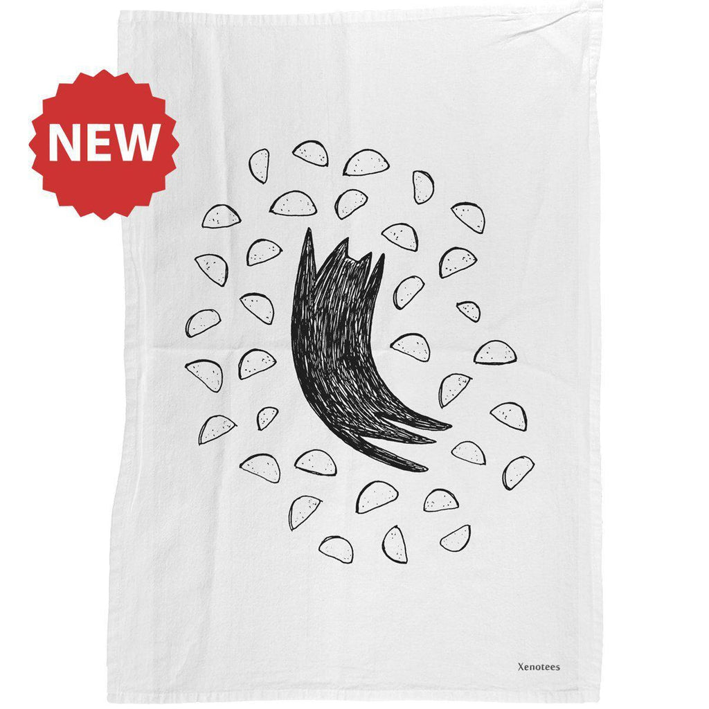 Taco Cat Dish Towel by Xenotees