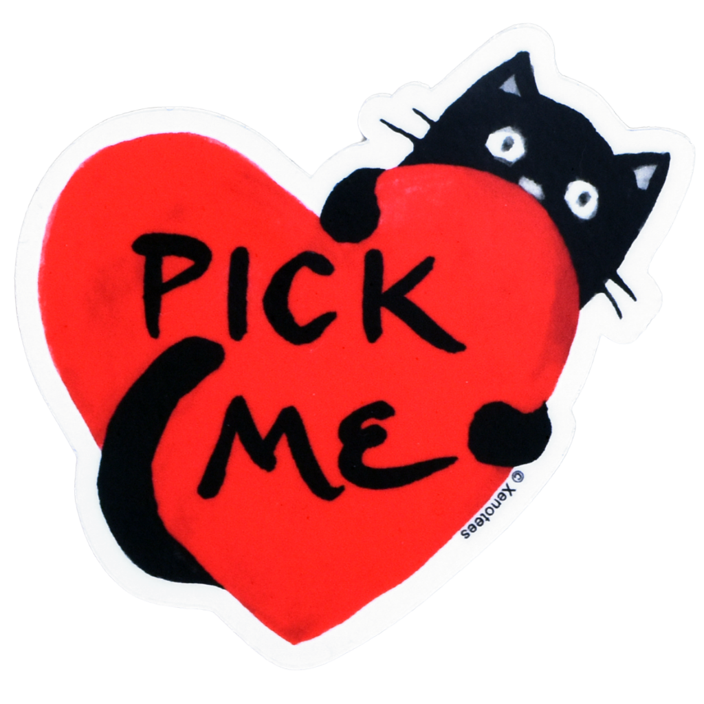 Adopt Don't Shop Black Cat Lover Vinyl Sticker