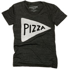 Womens Pizza Themed Graphic Vintage T shirt / Black by Xenotees