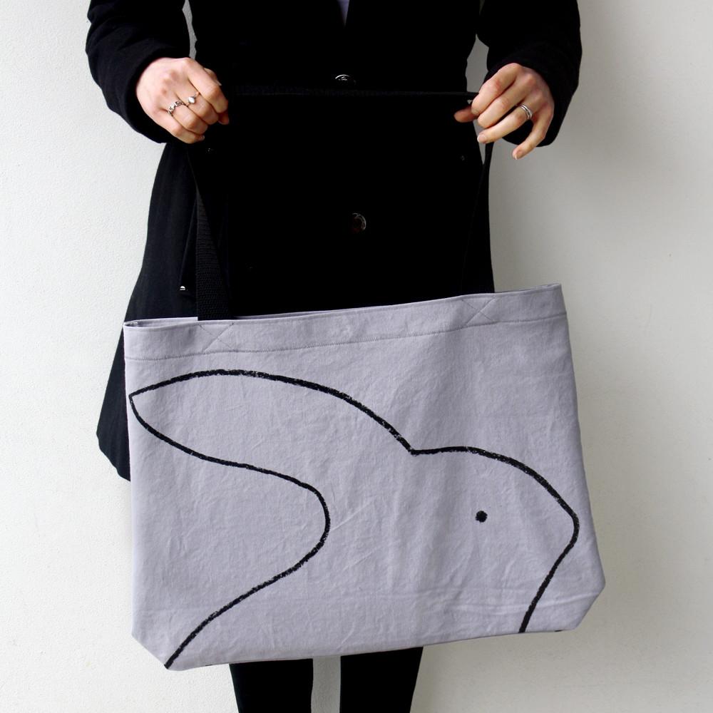 Over-sized Rabbit Tote Bag by Xenotees