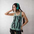 Womens XX Tank Top T-shirt in Mint Green by Xenotees