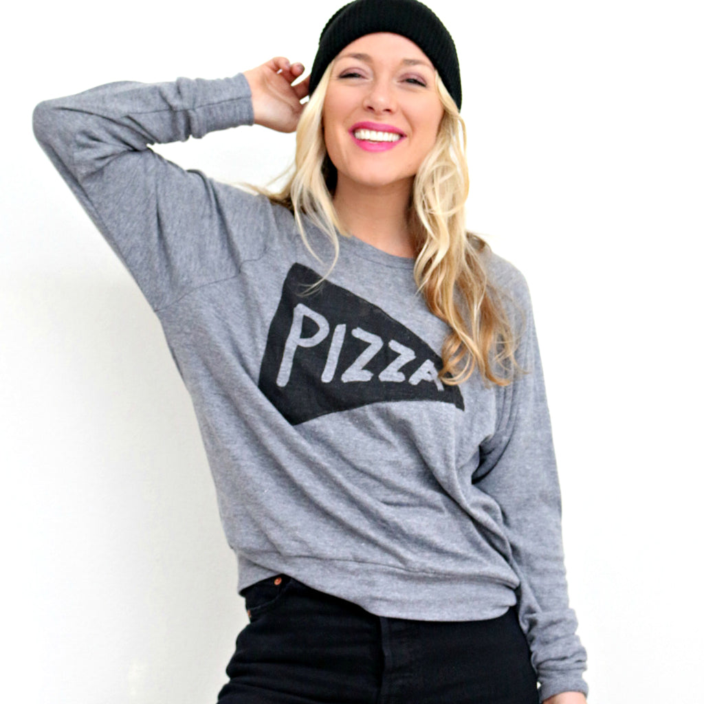 Pizza Womens Pullover by Xenotees