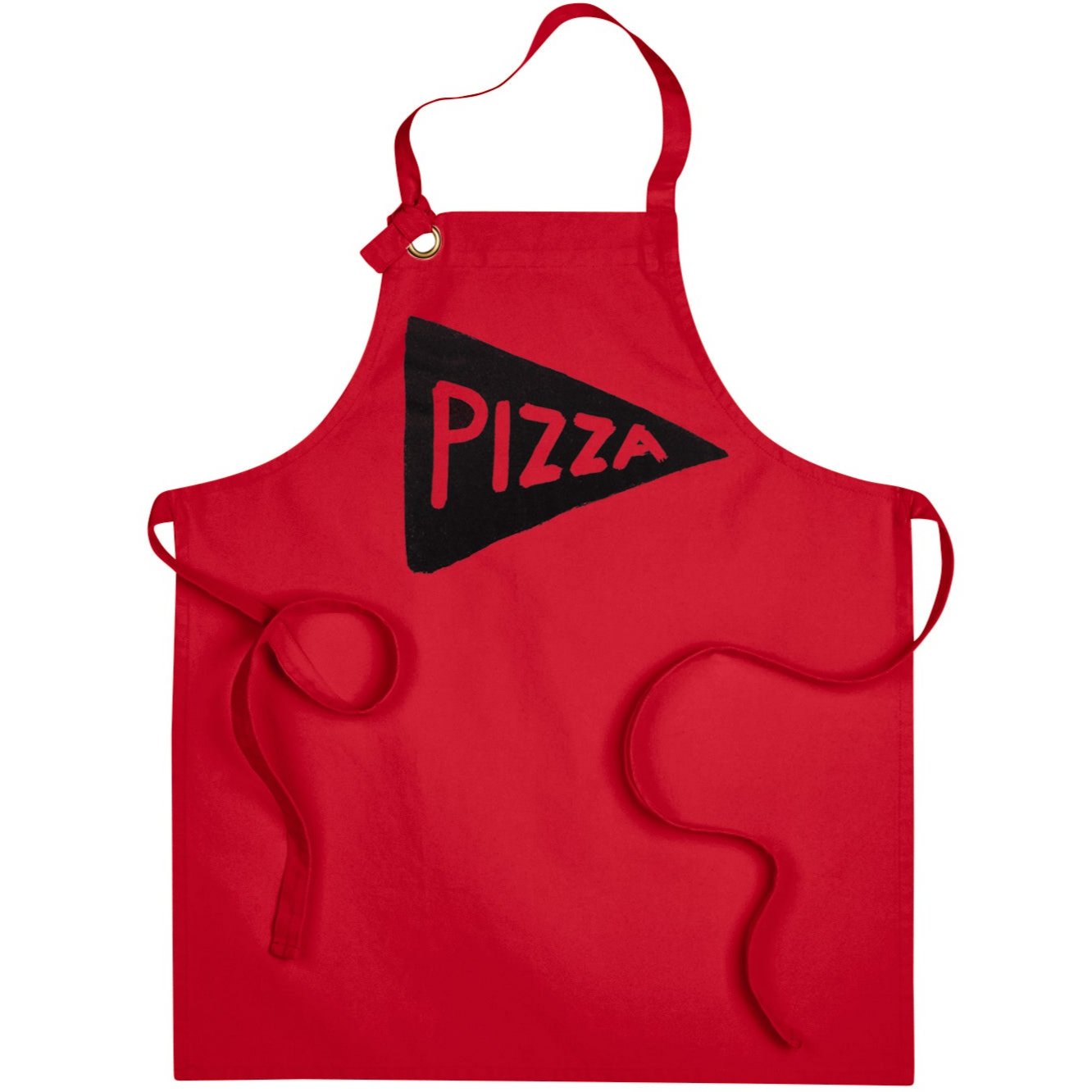 Red Pizza Slice Canvas Apron for Dad