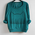 Womens Cat Grass Pullover by Xenotees