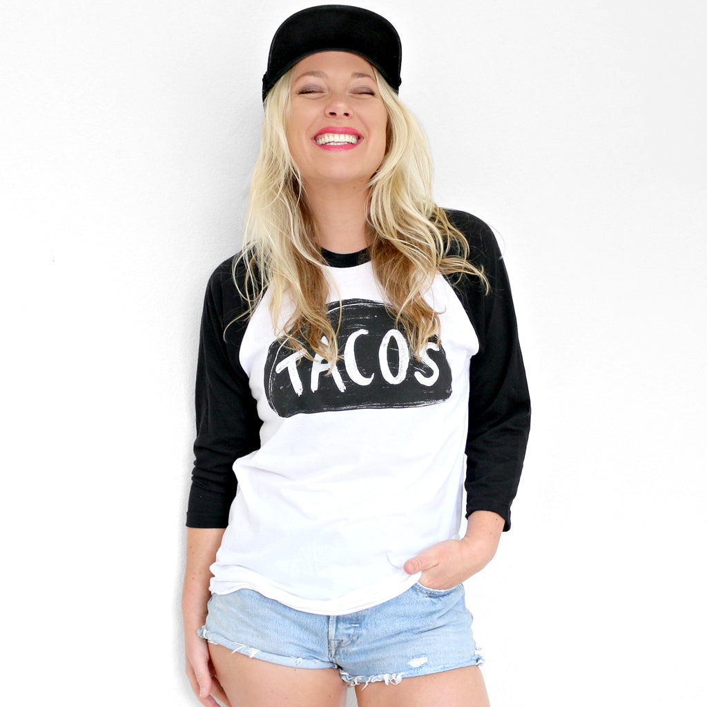 Taco Lover Baseball Jersey Graphic T Shirt by Xenotees