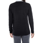 Women's Chester Taco Cat Lady V-neck Zipper Sweater Size Chart Back